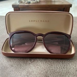 Longchamp 56mm Round Sunglasses w/ Case (NWOT)